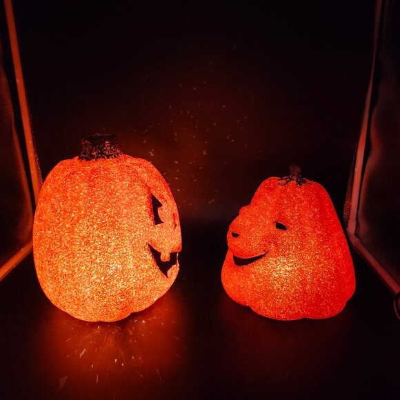 Halloween Popcorn Jelly Plastic LED Jack O Lanterns - Picture 2 of 8